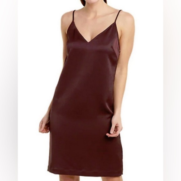 NWT Equipment Tansie Satin Crepe V-Neck Slip Dress Size Large - Picture 1 of 7